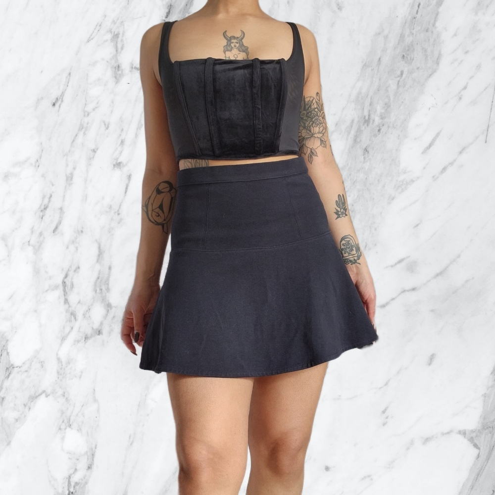 Black Madewell mini skirt size 8